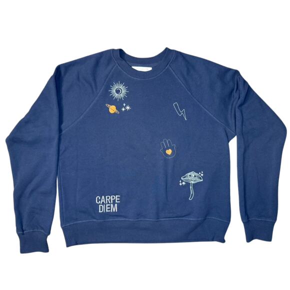 Spiritual Gangster Mystical Forever Crewneck Sweatshirt Medium Navy Blue - Picture 1 of 5